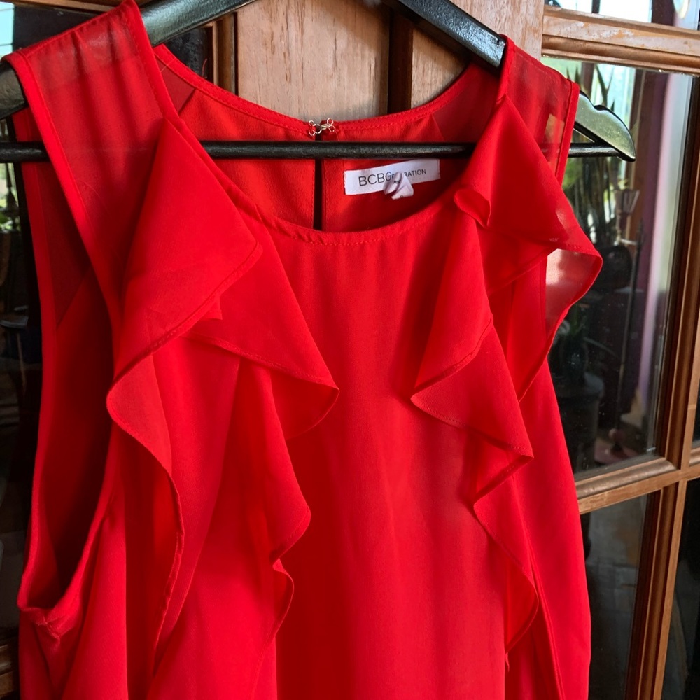 BCBG Ruffle Cocktail Dress - Picture 2 of 5